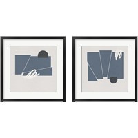 Framed Blue Felt 2 Piece Framed Art Print Set