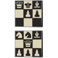 Framed 'Chess Puzzle 2 Piece Canvas Print Set' border=