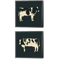 Framed 'Refined Holstein 2 Piece Canvas Print Set' border=