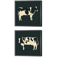 Framed 'Refined Holstein 2 Piece Canvas Print Set' border=