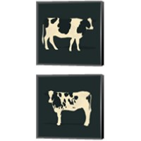Framed 'Refined Holstein 2 Piece Canvas Print Set' border=