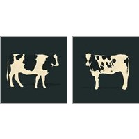 Framed 'Refined Holstein 2 Piece Art Print Set' border=
