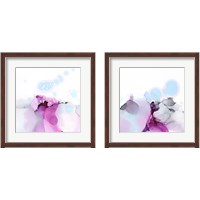 Framed 'Fluid Magenta 2 Piece Framed Art Print Set' border=