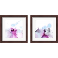 Framed 'Fluid Magenta 2 Piece Framed Art Print Set' border=