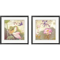 Framed 'Lotus Sanctuary 2 Piece Framed Art Print Set' border=