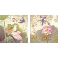Framed 'Lotus Sanctuary 2 Piece Art Print Set' border=