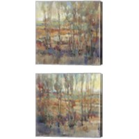 Framed 'Kaleidoscopic Forest 2 Piece Canvas Print Set' border=