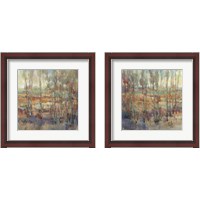 Framed 'Kaleidoscopic Forest 2 Piece Framed Art Print Set' border=