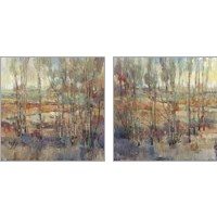 Framed 'Kaleidoscopic Forest 2 Piece Art Print Set' border=