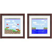 Framed 'Level Up 2 Piece Framed Art Print Set' border=