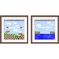 Framed 'Level Up 2 Piece Framed Art Print Set' border=