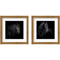 Framed 'Equine Portrait 2 Piece Framed Art Print Set' border=