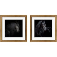 Framed 'Equine Portrait 2 Piece Framed Art Print Set' border=