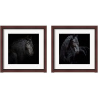 Framed 'Equine Portrait 2 Piece Framed Art Print Set' border=