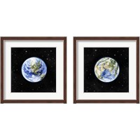 Framed 'Earth From Afar 2 Piece Framed Art Print Set' border=