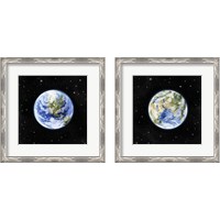 Framed 'Earth From Afar 2 Piece Framed Art Print Set' border=