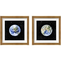 Framed 'Earth From Afar 2 Piece Framed Art Print Set' border=