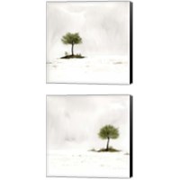 Framed 'Early Snow 2 Piece Canvas Print Set' border=