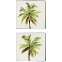 Framed 'Coco Watercolor Palm 2 Piece Canvas Print Set' border=