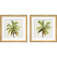 Framed 'Coco Watercolor Palm 2 Piece Framed Art Print Set' border=