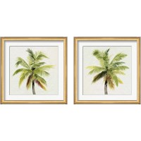 Framed Coco Watercolor Palm 2 Piece Framed Art Print Set