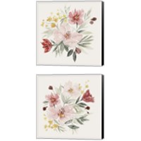 Framed Pink Posy Dance 2 Piece Canvas Print Set