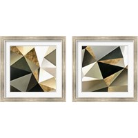 Framed Gold Polygon Wall 2 Piece Framed Art Print Set