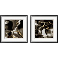 Framed 'Golden Shimmer  2 Piece Framed Art Print Set' border=