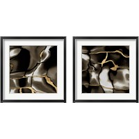 Framed 'Golden Shimmer  2 Piece Framed Art Print Set' border=