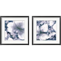 Framed Blue Shaded Leaves 2 Piece Framed Art Print Set
