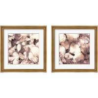 Framed 'Blush Shaded Leaves 2 Piece Framed Art Print Set' border=
