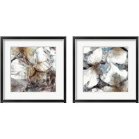 Framed 'Neutral Summer Leaves 2 Piece Framed Art Print Set' border=