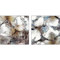 Framed Neutral Summer Leaves 2 Piece Art Print Set