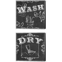 Framed Vintage Laundry Signs 2 Piece Canvas Print Set