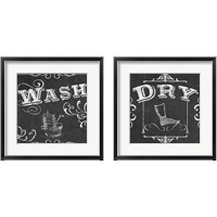 Framed Vintage Laundry Signs 2 Piece Framed Art Print Set