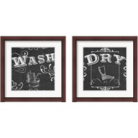 Framed Vintage Laundry Signs 2 Piece Framed Art Print Set