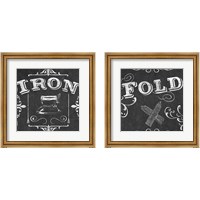 Framed 'Vintage Laundry Signs 2 Piece Framed Art Print Set' border=