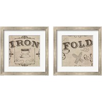 Framed Vintage Laundry Signs 2 Piece Framed Art Print Set