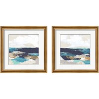 Framed 'Palette Coast 2 Piece Framed Art Print Set' border=