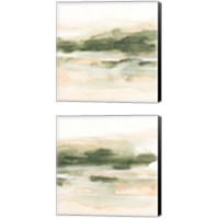 Framed 'Marsh at Dusk 2 Piece Canvas Print Set' border=