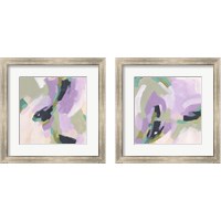 Framed 'Lavender Swirl 2 Piece Framed Art Print Set' border=