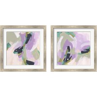 Framed 'Lavender Swirl 2 Piece Framed Art Print Set' border=