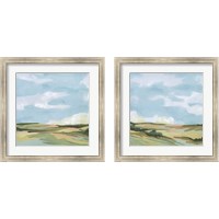 Framed 'Meadow Gold 2 Piece Framed Art Print Set' border=
