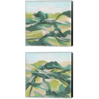 Framed 'Layered Topography 2 Piece Canvas Print Set' border=
