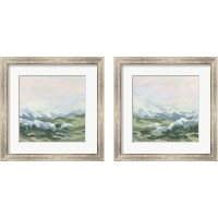 Framed 'Snowcapped Vista 2 Piece Framed Art Print Set' border=