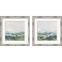 Framed 'Snowcapped Vista 2 Piece Framed Art Print Set' border=