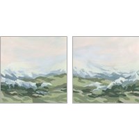 Framed 'Snowcapped Vista 2 Piece Art Print Set' border=