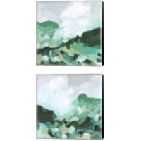 Framed 'Aqua Valley 2 Piece Canvas Print Set' border=