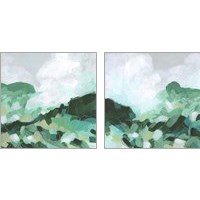 Framed 'Aqua Valley 2 Piece Art Print Set' border=