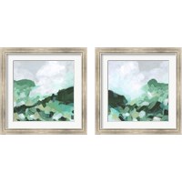 Framed 'Aqua Valley 2 Piece Framed Art Print Set' border=